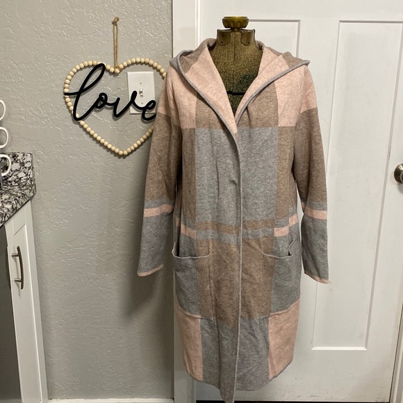 CHARTER CLUB HOODED DUSTER BRAND SIZE MEDIUM - Picture 2 of 15